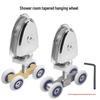 Glass Shower Sliding Door Wheel and Tapered Hanging Clip Pulley
