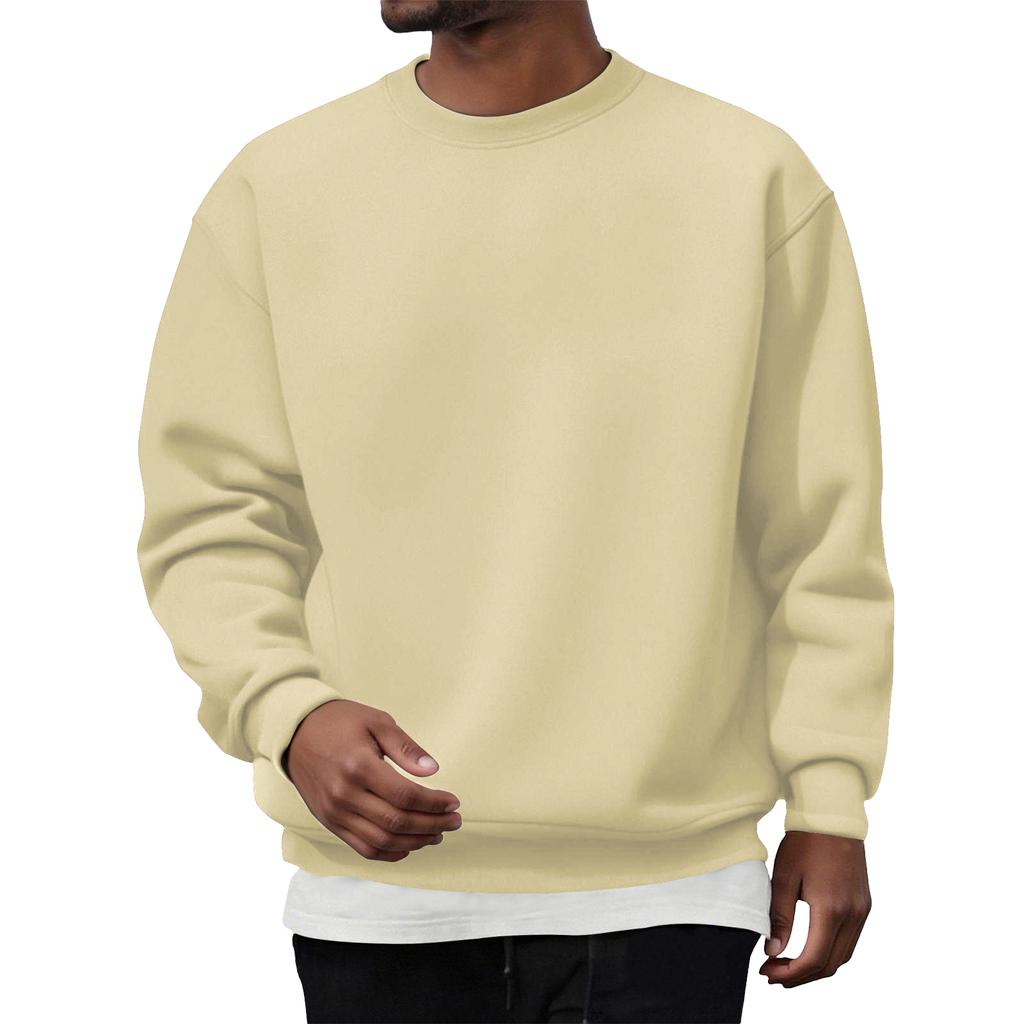 Men's Casual Long Sleeves Crewneck Sweatshirts Cotton Pullover Sweatshirt For Men