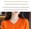 Australian Wool V-Neck Loose Knit Sweater for Women - 2025 Autumn/Winter Collection