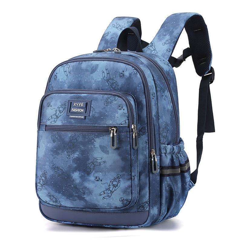 Cute And Fun Durable Nylon School Backpack For Boys And Girls With Comfortable Arm Straps And Cartoon Print