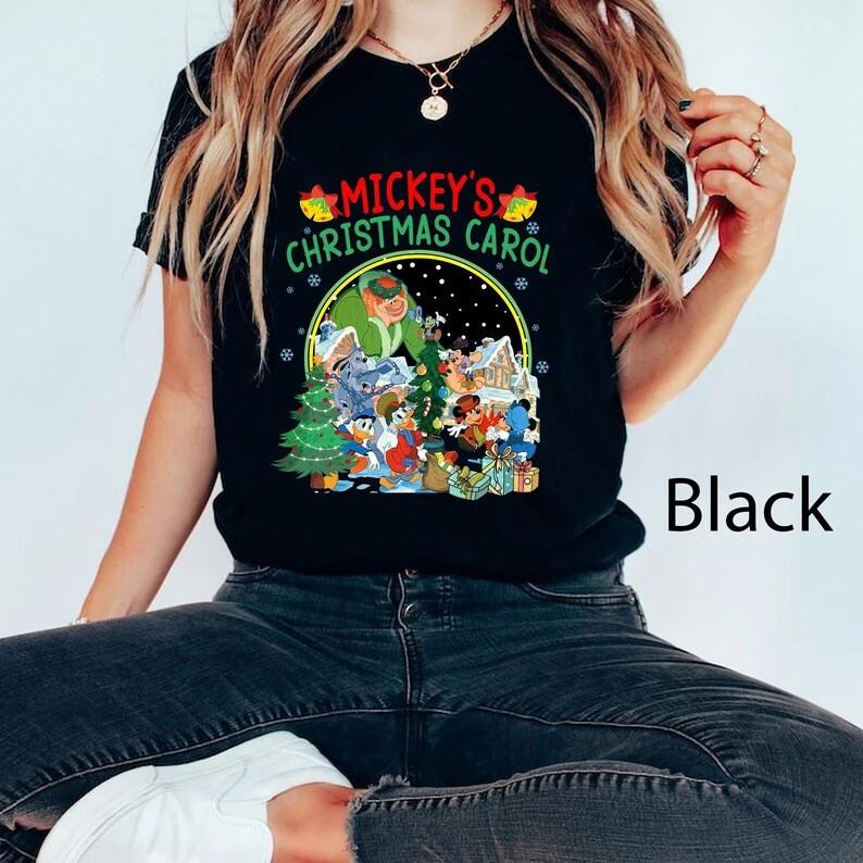 Mickey s Christmas Carol Happy Season Of Joy Mickey & Friends Tshirt Unisex T-Shirt L