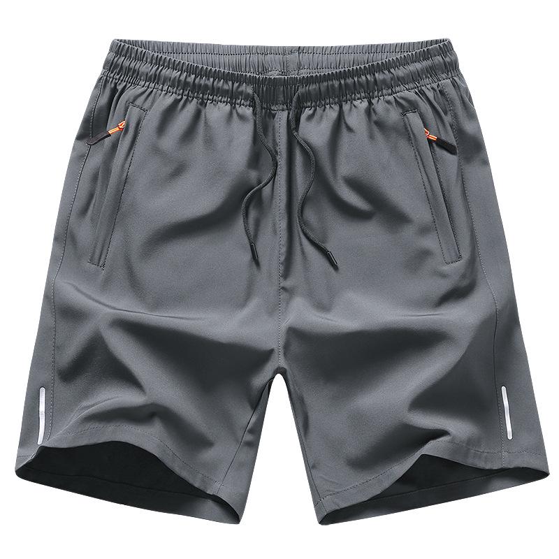 

Men s Quick-Dry Ice Silk Running Shorts with Zipper Pockets 6XL сірий колір
