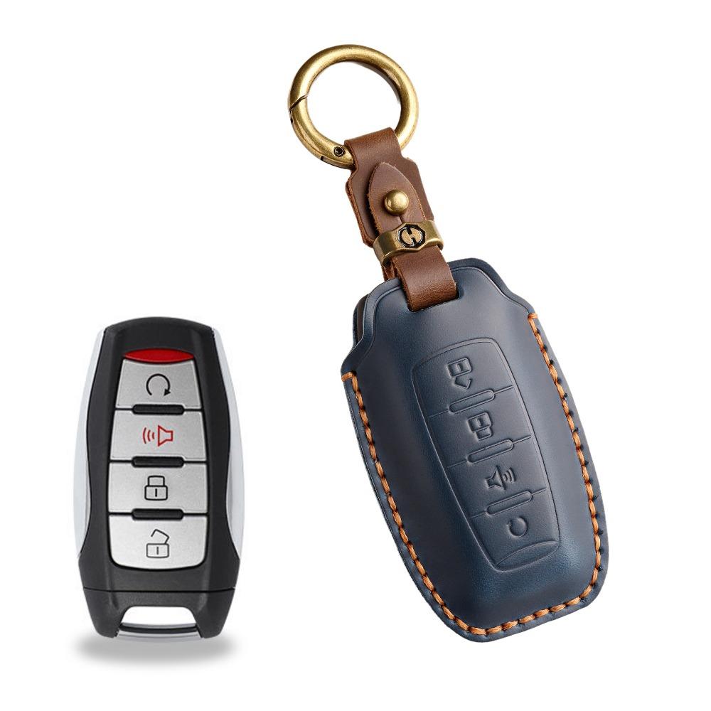 Handgefertigtes Schlüsseletui aus echtem Leder für Haval H6S H9 M6 First Love Big Dog Cannon im Retro-Stil, Auto-Schlüsselhülle