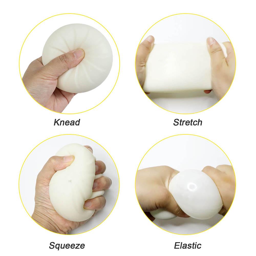 Dumpling Squishy Fidget Toys Steamed Bun Squeeze Toy Soft Stress Relief Anxiety Relief Decompression Dough Toy