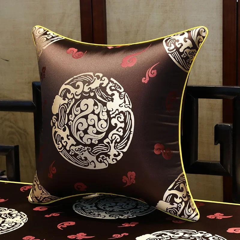35x50cm/45x45cm Jacquard Plant Bamboo Cushion Cover Chinese Light Luxury Tassels Pillow Covers Decorative Green Black Home Decor