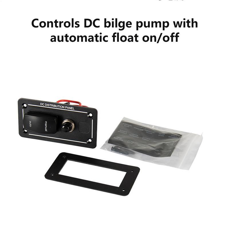 12V 24V Marine Automatic Shut off Device Bilge Pump Rocker Switch Auto/Manual Bilge Pump Switch Panel for Boat Yacht