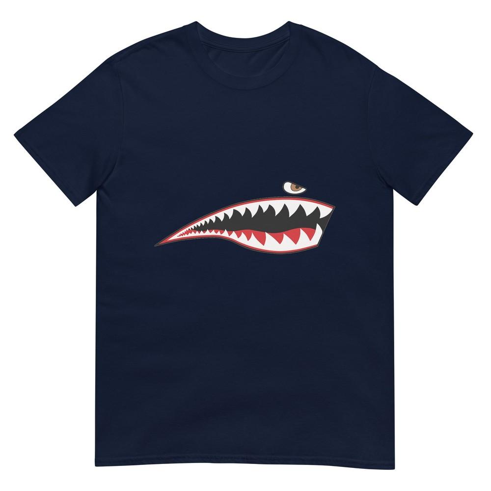 Shark Teeth P40 Warhawk Nose Art Wwii Ww2 Airplane Vintage Tshirt S