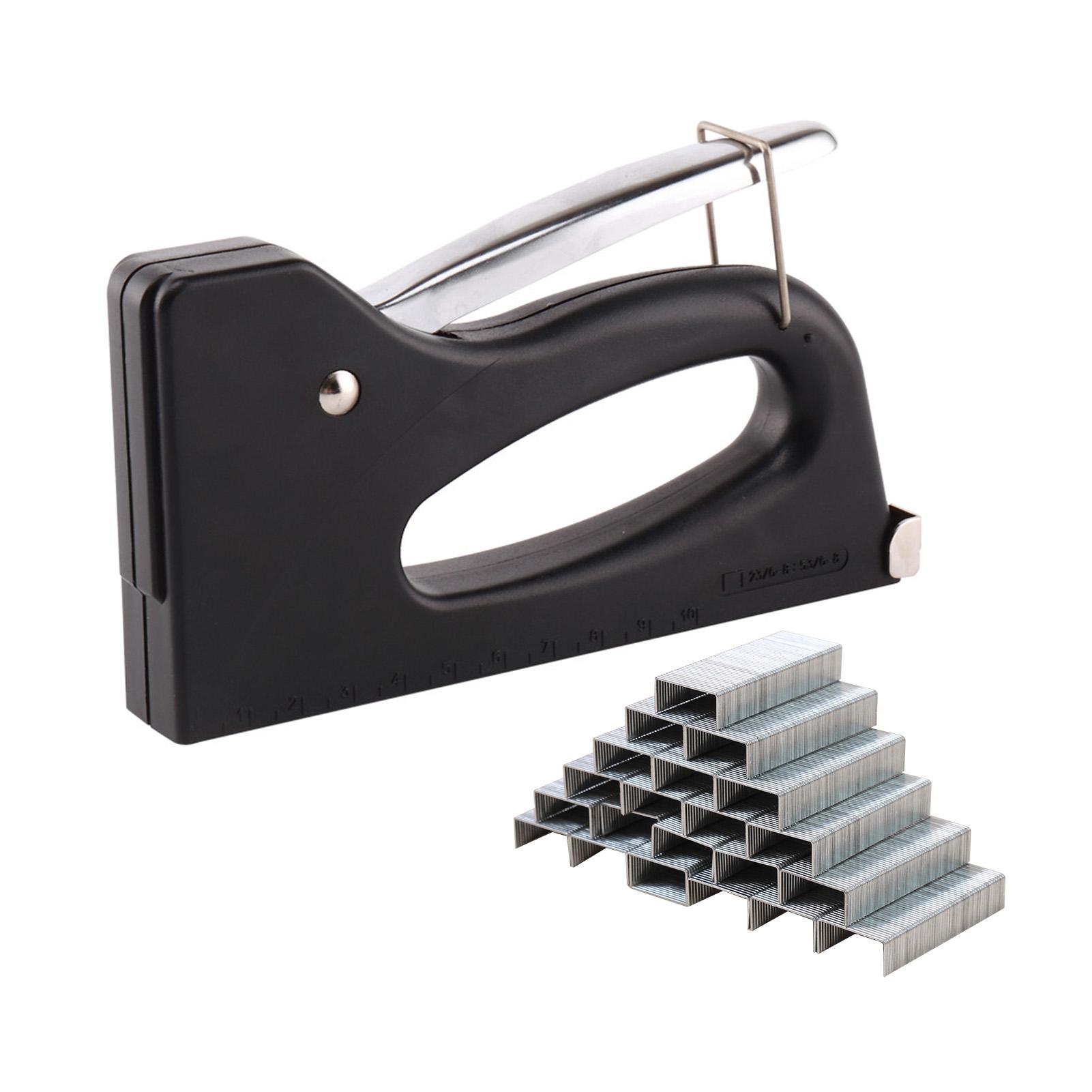 

Stapler with 1000Pcs Door-type Staple Hand Operated Staple Tacker Light Duty Stapler for Crafts Decoration Material Fixing Woodworking Furniture