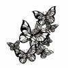 Waterproof Hanging Wall Art Black Butterfly Hanging Ornament  Garden Fence