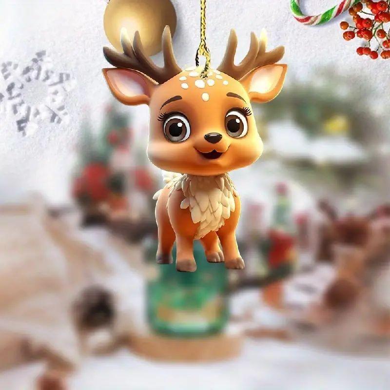 Creative Acrylic Car Hanging Charm Cute Cartoon Decoration Perfect For Home Car And