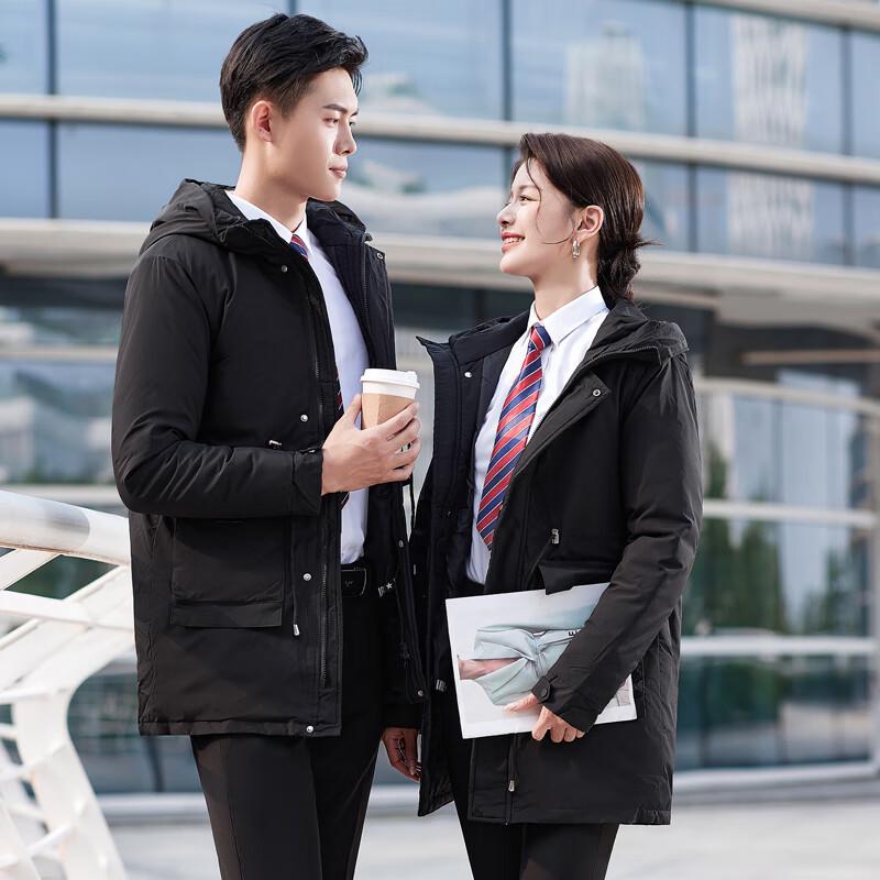 Teluoman Unisex Hooded Winter Parka Cotton Coat