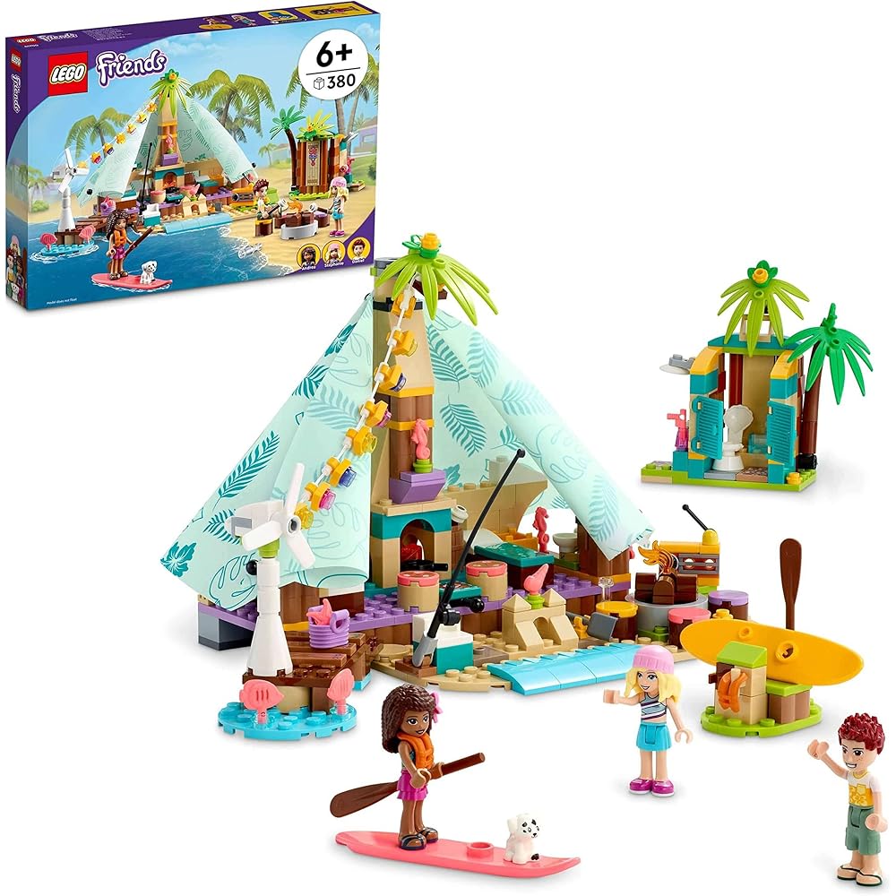 LEGO Friends Beach Glamping Set 41700 Building Blocks Toy for Girls Age 6 and Up