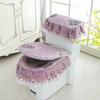 Lace Three-Piece Toilet Seat Cover Set - Universal Fit