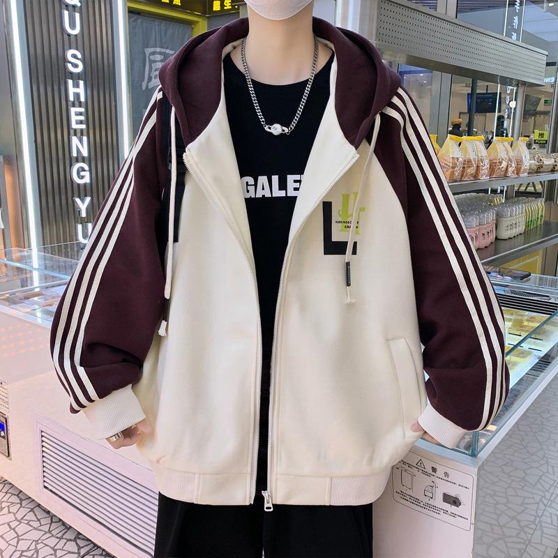 

Весенняя новая стильная молодежная мужская бейсбольная форма куртка с капюшоном толстовка модная повседневная куртка с цветовым сочетанием XL