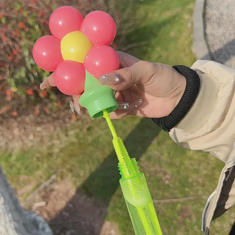 Große Handheld Blumen-Seifenblasenstab - Kreatives Seifenblasen-Spielzeug für Kinder, Perfektes Geschenk für Jungen und Mädchen