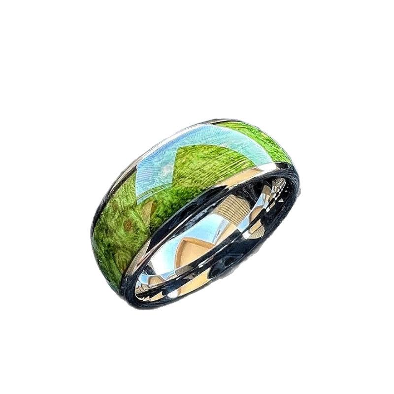 8mm Men's Dome Ring Simple And Fashionable Band