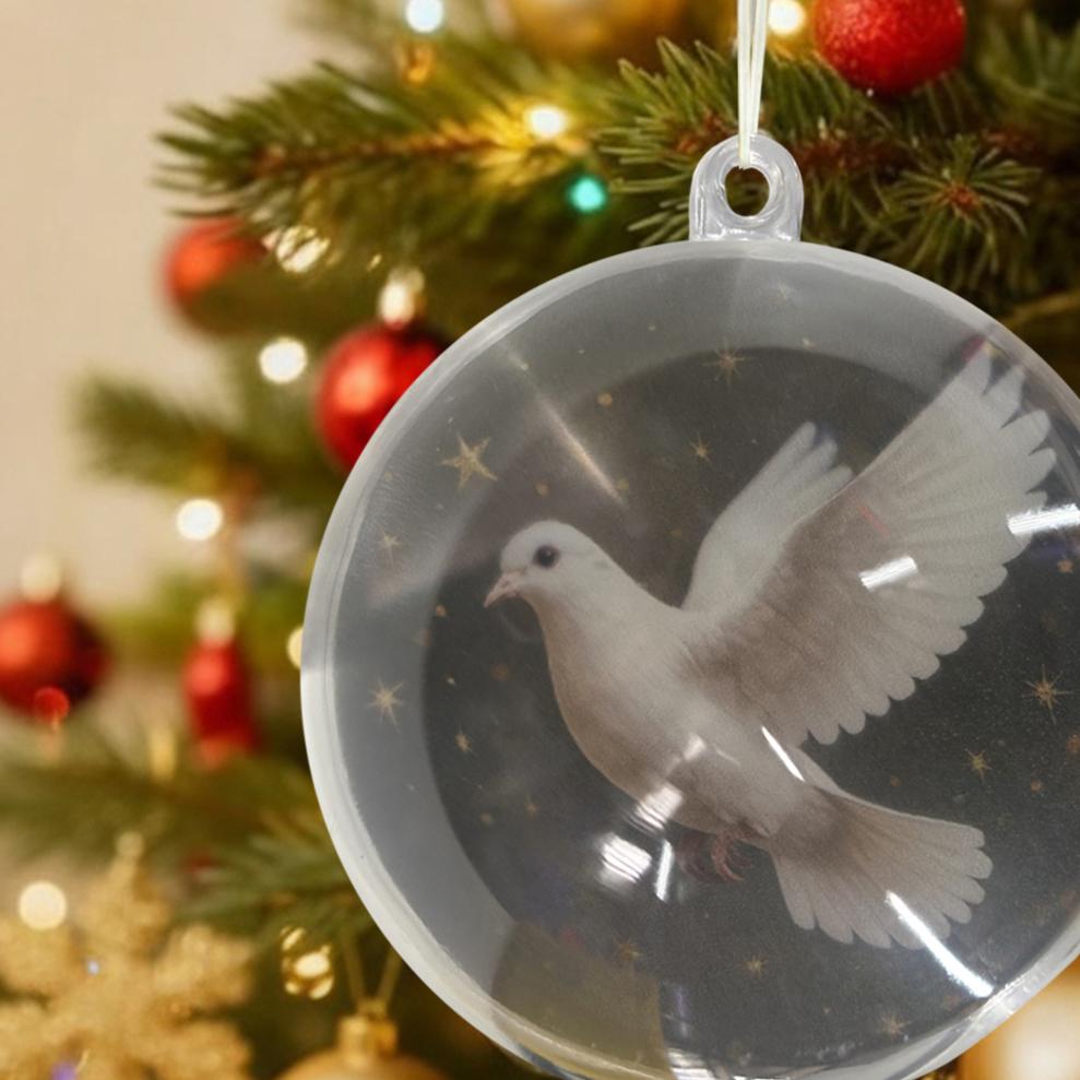 PVC Birds Crystal Glass Ball Christmas Tree Ornaments Bird Christmas Ball Xmas Holiday Home Decor New Year Christmas Decorations