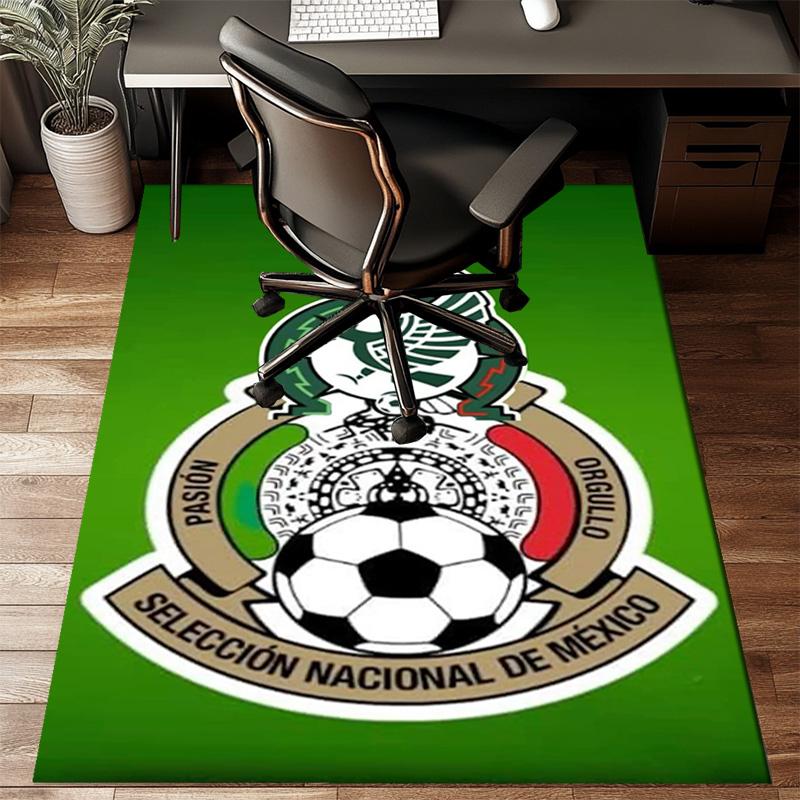 Mexico Football Crest Rug Game Carpet, Floor Mat for Bedroom Living Room Entryway Rug, Home Decor Idea Gift for Christmas birthday
