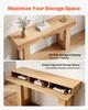 160 cm Console Table, Farmhouse Desk Behind the Couch, Wooden Rectangle Entrance Desk, Narrow Long Sofa Table Accent Stand for Hallway, Bedroom,