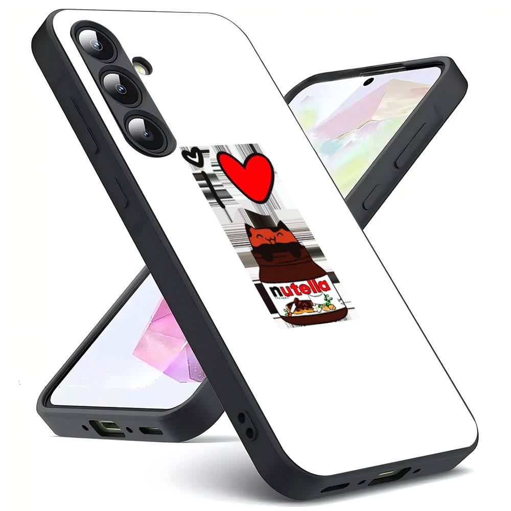 Chocolate Nutella Luxury Black Phone Case For Samsung Galaxy S23 S24 S25 Ultra S22 Plus S21