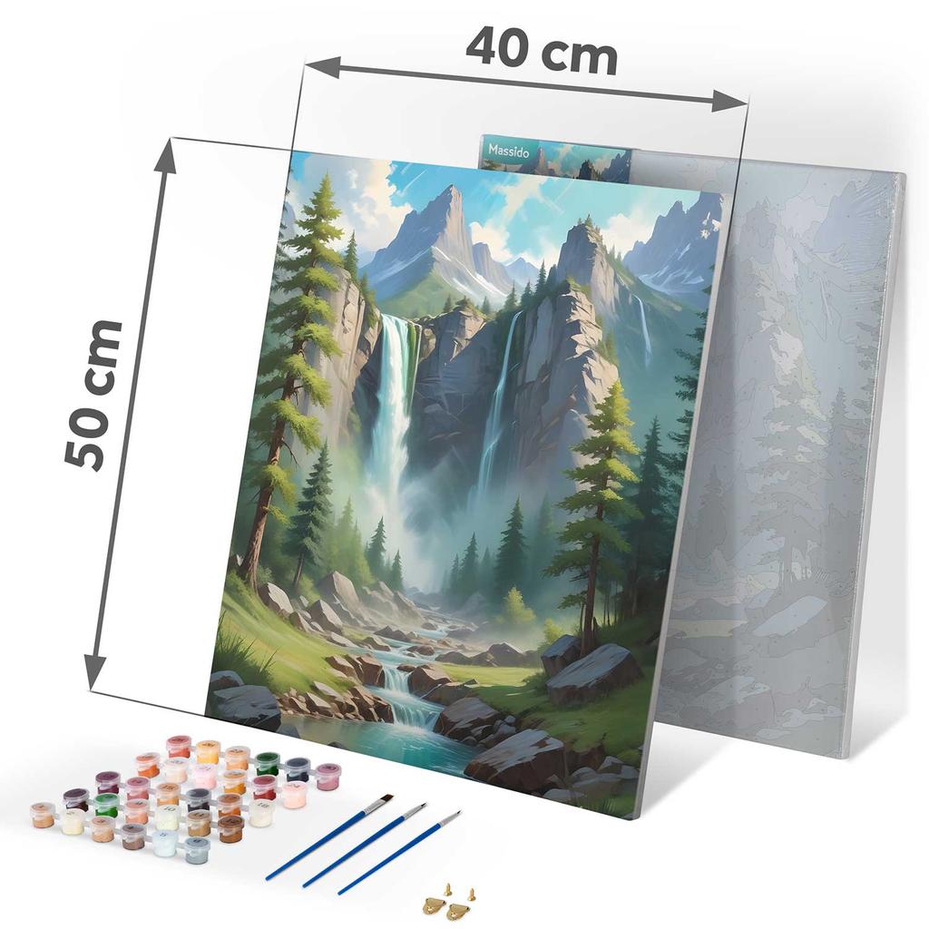Picture For Painting By Numbers 40X50 Cm Massido Mountain Landscape