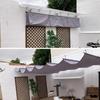 UV Protection Wave Retractable Sun Shade Canopy Waterproof Garden Sunshade Net  Pergola Frame