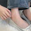 925 Sterling Silver Sweet Tassel Zircon Anklet for Women Korean Exquisite Elegant Summer Foot Accessories Gift