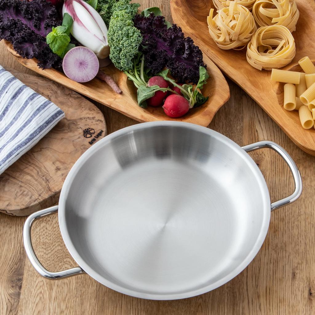 Endo Shoji Commercial Murano Induction Omelet Pan 36cm IH Compatible Stainless Steel AOM0505 18-8