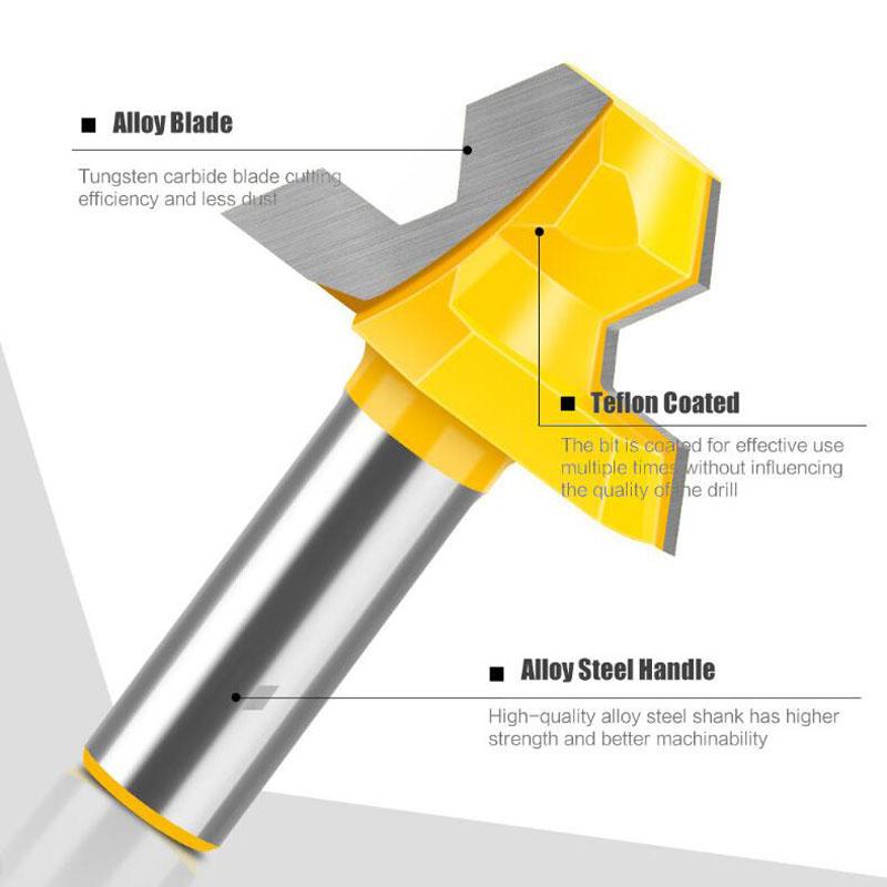 Εξαεδρικός/Οκταεδρικός Αρμός Γλώσσας και Μόρσου Μαχαίρι CNC Κεφαλή Ρούτερ για Μίτρα Κλειδαριάς 12.7mm/12mm Στέλεχος Κόφτης Μόρσου από Κράμα Καρβιδίου