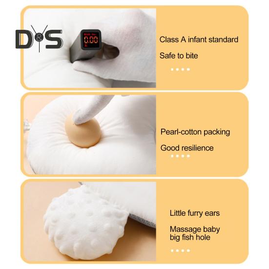 Soothing Baby Sleep Pillow for Correct Head Shape U-Shaped Design To Prevent Flat Heads Prevent Rolling Falling Double-Sided for Heating Cooling