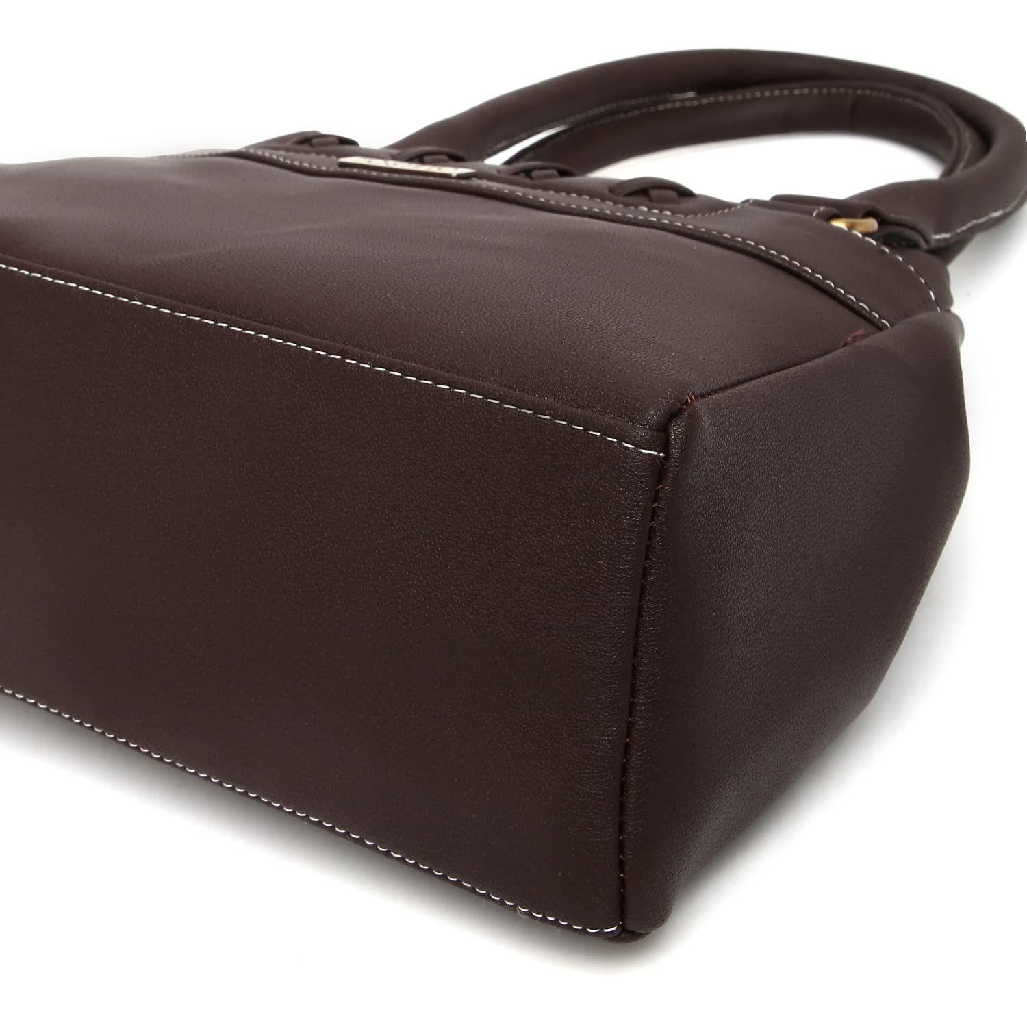 Женская сумка из искусственной кожи со стороны океана (большой) 10 x 9 x 5 in коричневый — фото 9