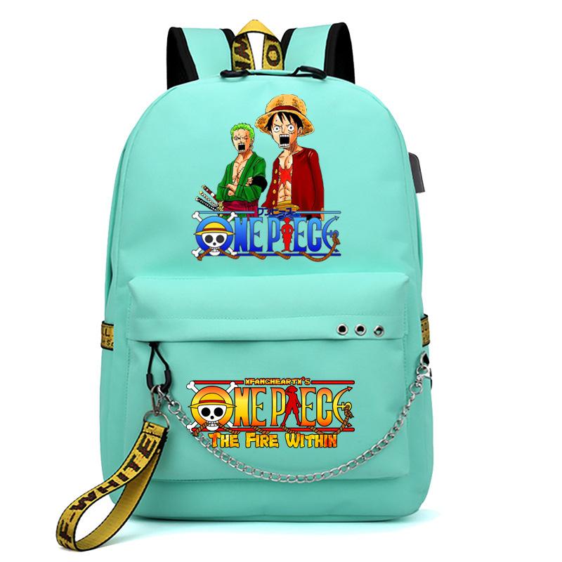 USB student school bag travel backpack printed One Piece casual trendy bag