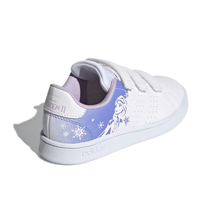 Adidas Neo Advantage Simple Versatile Comfortable Durable Low-Top Kids Skate Shoes Kids Sneaker White Purple FZ3222