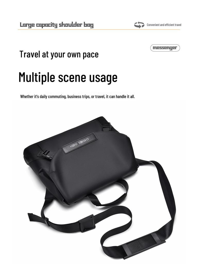 Men's Ins Trend Functional Messenger Bag - Workwear Motorcycle Backpack & Crossbody Shoulder Bag