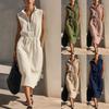 Women's Stand Collar Sleeveless Drawstring Waist Midi Dress Casual Summer