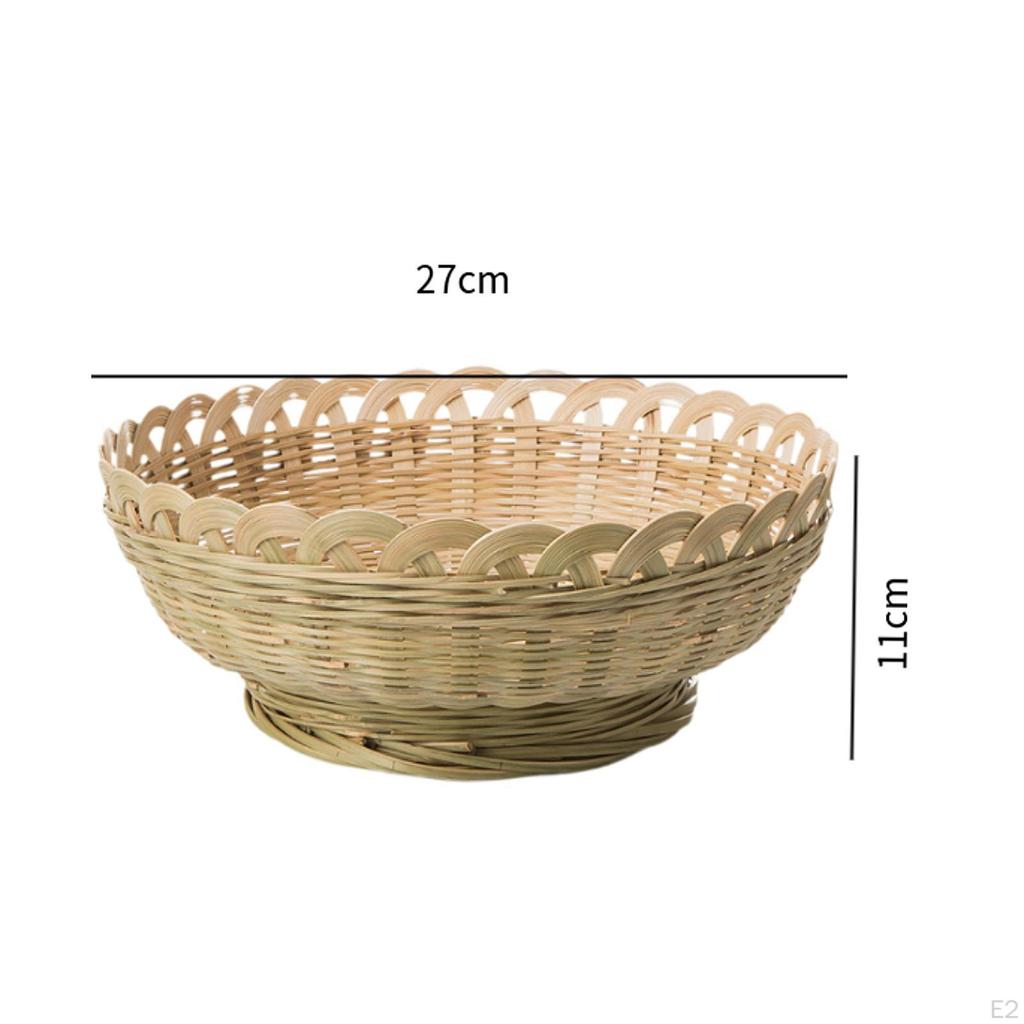 Bamboo Basket, Fruit And Vegetable Holder, Handmade, Rustic, Housewarming Gift, Rack, Storage