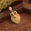 Garnet Yellow Gold Plated Owl Pendant 100% 925 Sterling Silver Charm Jewelry