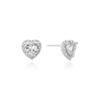 [Puremond] Simulant Diamond Halo Heart Earrings OTS121402DWW