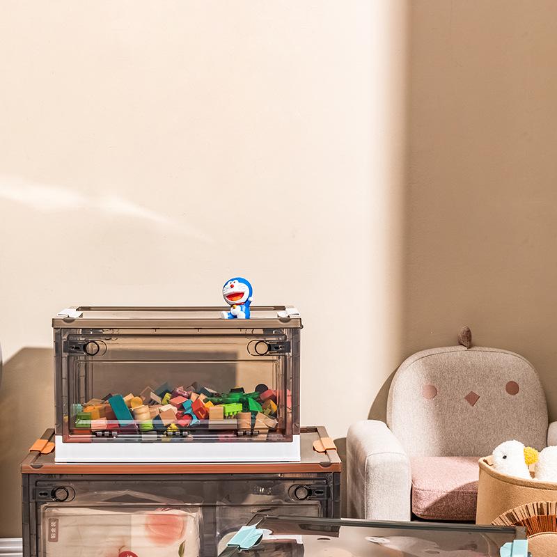 Foldable Transparent 5-Door Storage Box for Clothes, Quilts, Books, and Toys
