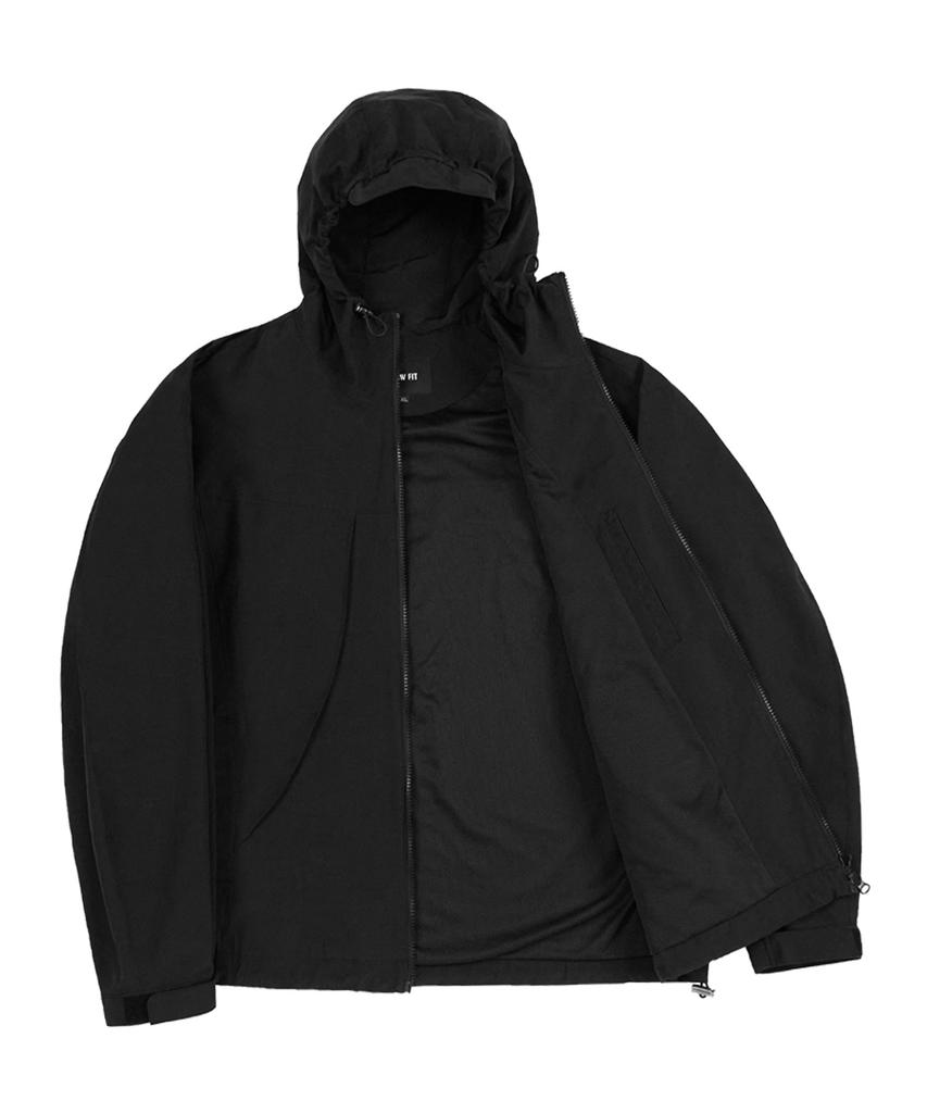 Draw Fit Division Hooded Windbreaker [Black]