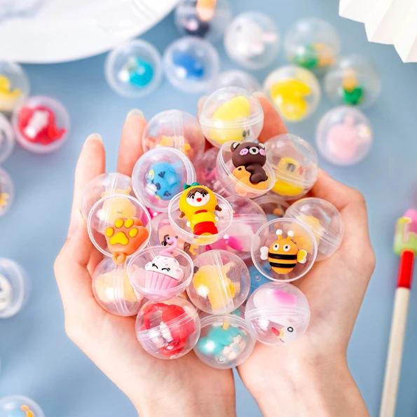 10pcs New 32MM Fun Mixed Surprise Capsule Egg Toy Mini Twist Egg Mixed Dolls Colorful Surprise Capsule Eggs Party Favors Present 10pcs