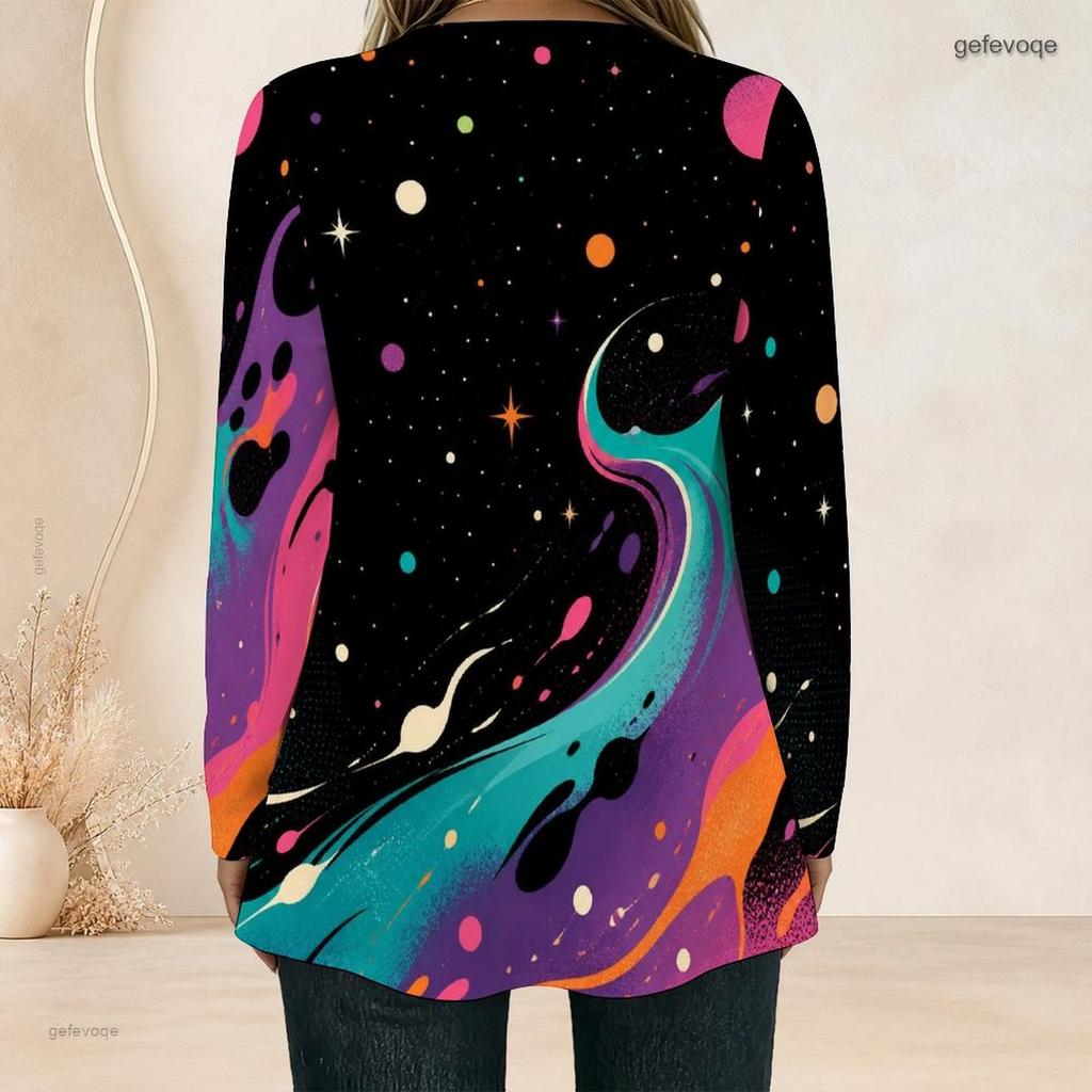 Women Plus Size Square Neck Long Sleeve T Shirt Vintage American Flag Star Stripe Print Double Layer Front Top