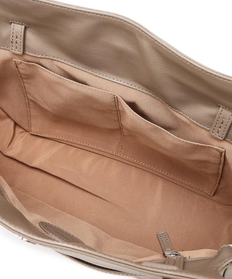 Athe Vanessabruno [Demain] Taupe Beige Leather Deman Tote Bag S Aaba6F281I3