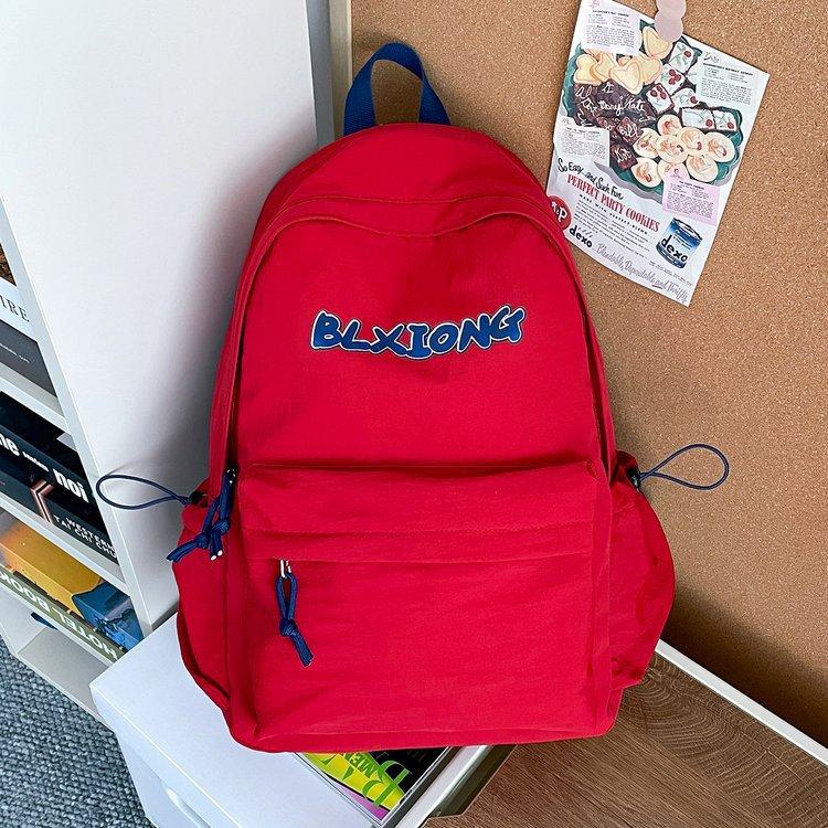 Schoolbag Japanese Ins Campus College Wind Lightweight Simple Casual Fashion Versatile School Bag Junior High School Student Backpack