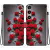 Handmade PU Leather Flip Case for Sony Xperia 1 VI Anti-Slip Shockproof Cover with Wrist Strap & Heart/Rose Cat Designs