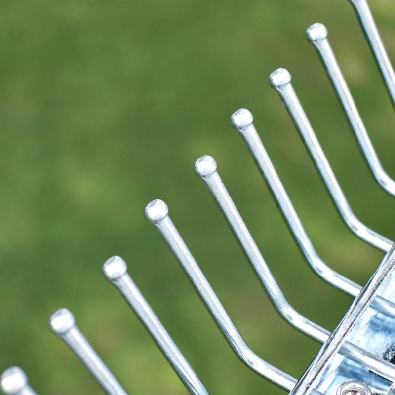 Telescopic Metal Rake Adjustable Garden Leaf Rake Camp Rake Expandable Metal Rake for Gardens Flower Beds Garden Rake