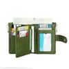 Double Zipper Women's Wallet Minimalist Short Three Layer Large Capacity Purse Card Holder ID Card Credit Bank Card Holder Money Bag