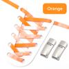 1 Pair No Tie Shoelaces Magnetic Metal Lock Elastic Shoe Laces Colorful Flat Leisure for Men and Women Lazy Shoelace Accessories