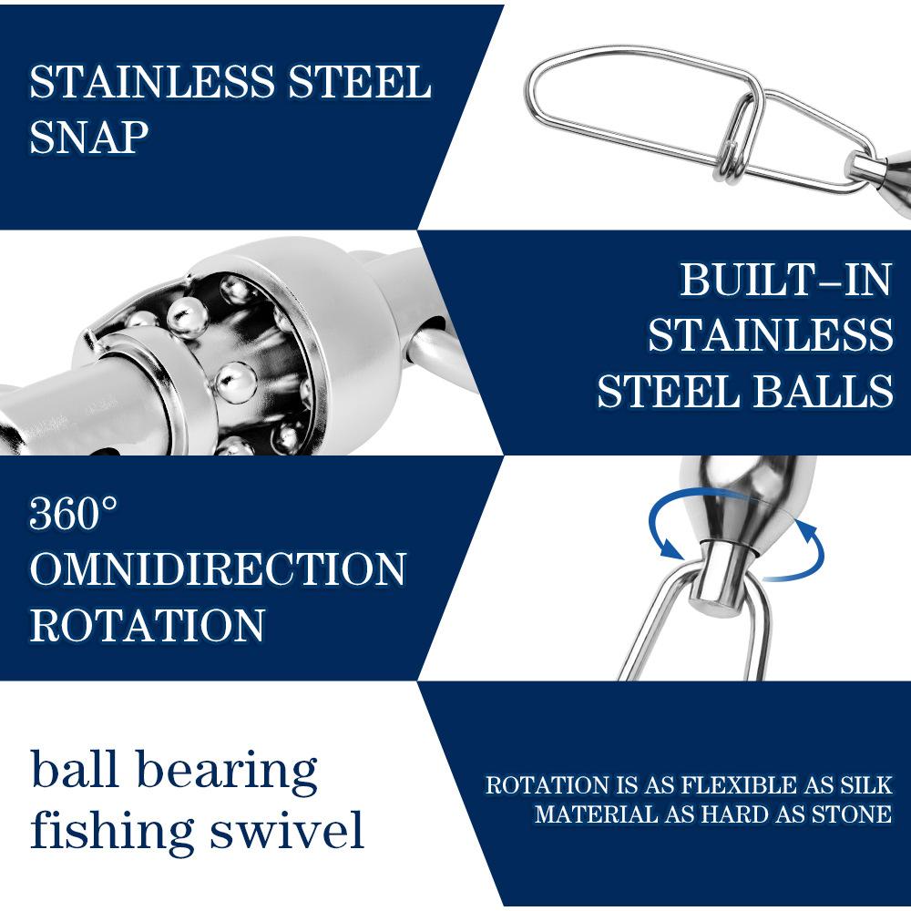 Stainless Steel Rotating Pin, Eight Character Rotating Ring, Sea Fishing Equipment