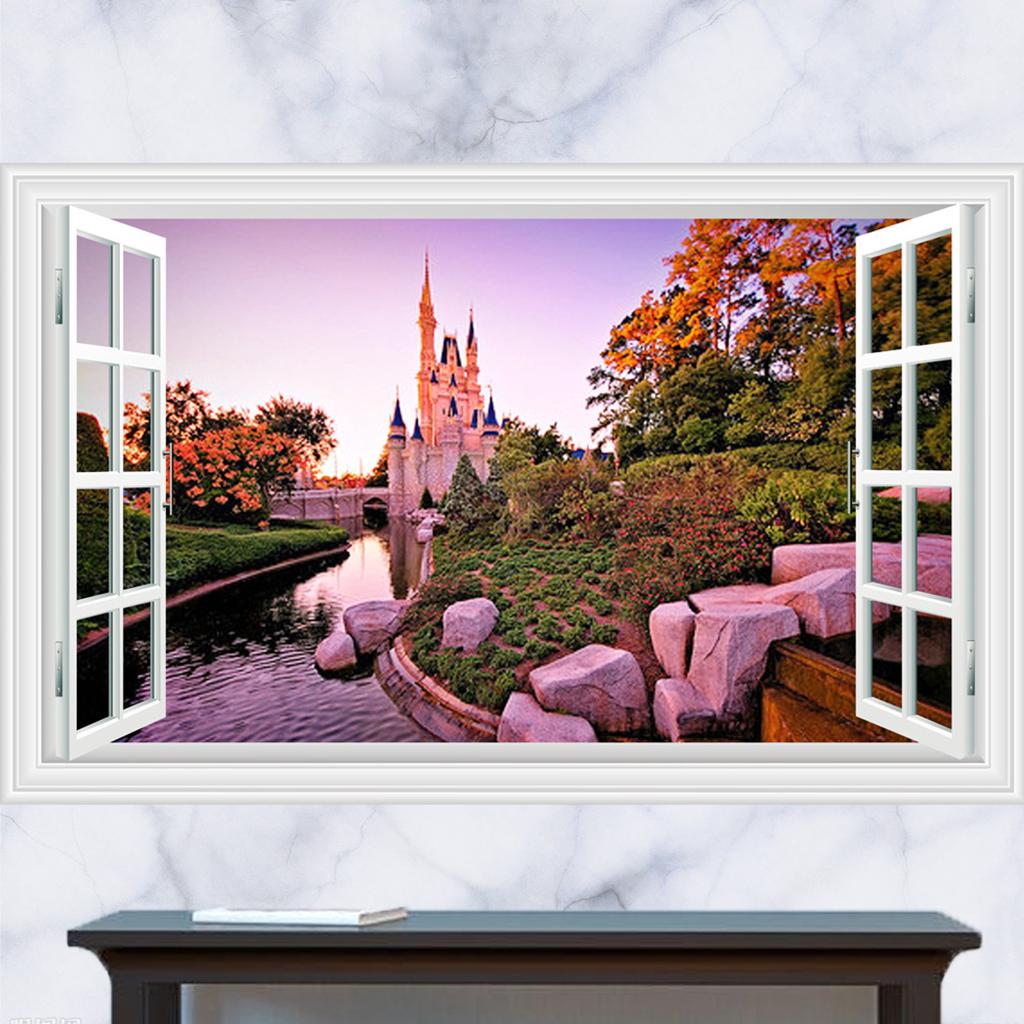 3D Window View Wall Sticker Home Decor Decal PVC Wallpaper 3D Window View Wall Sticker Home Decor Decal PVC Wallpaper